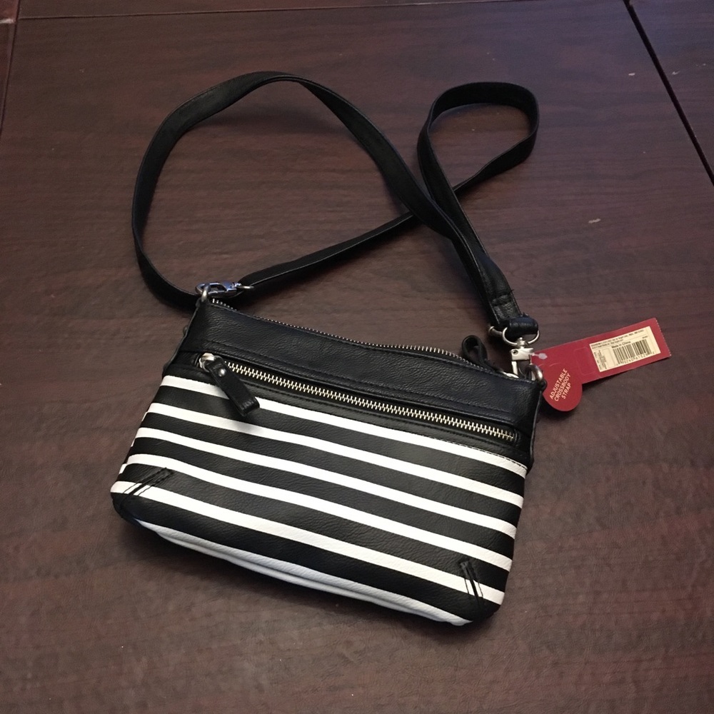 Never used black and white purse